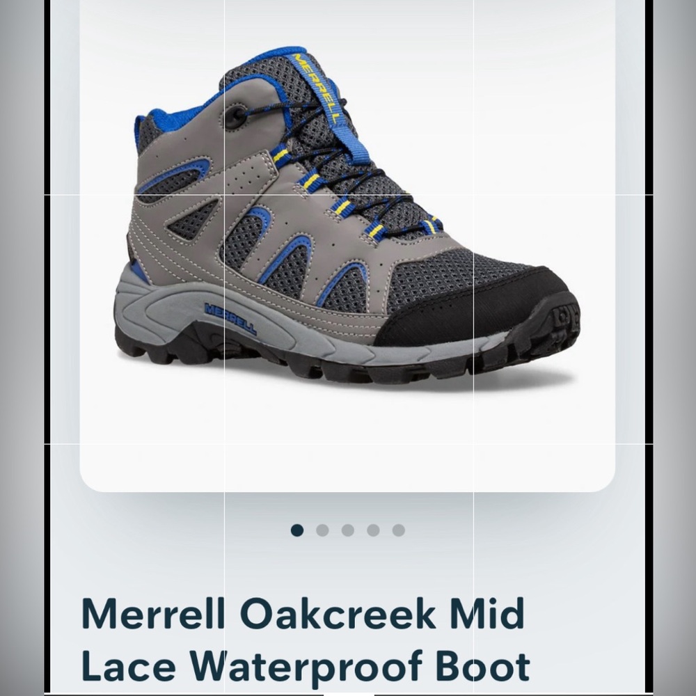 Merrell Kid's Oakcreek Mid Lace Waterproof Hiking Boot